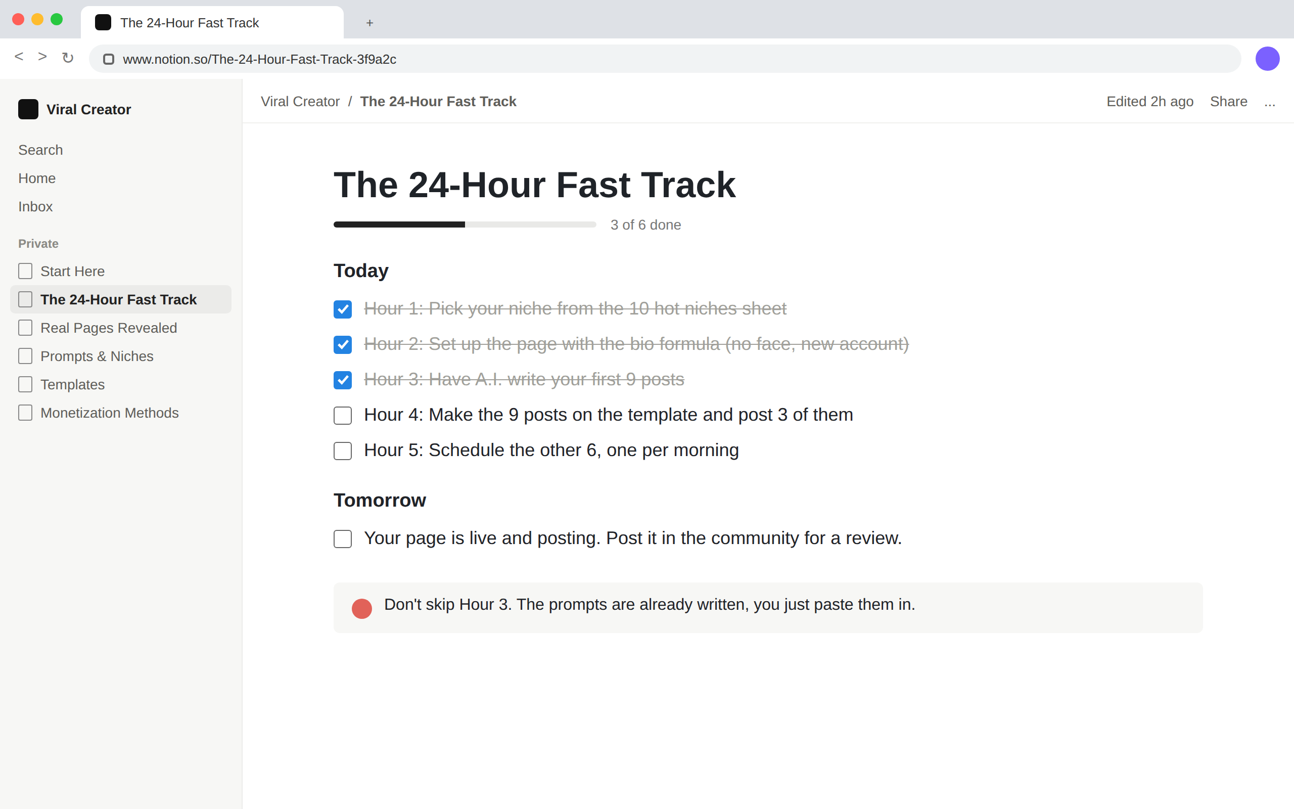 The 24-hour fast track